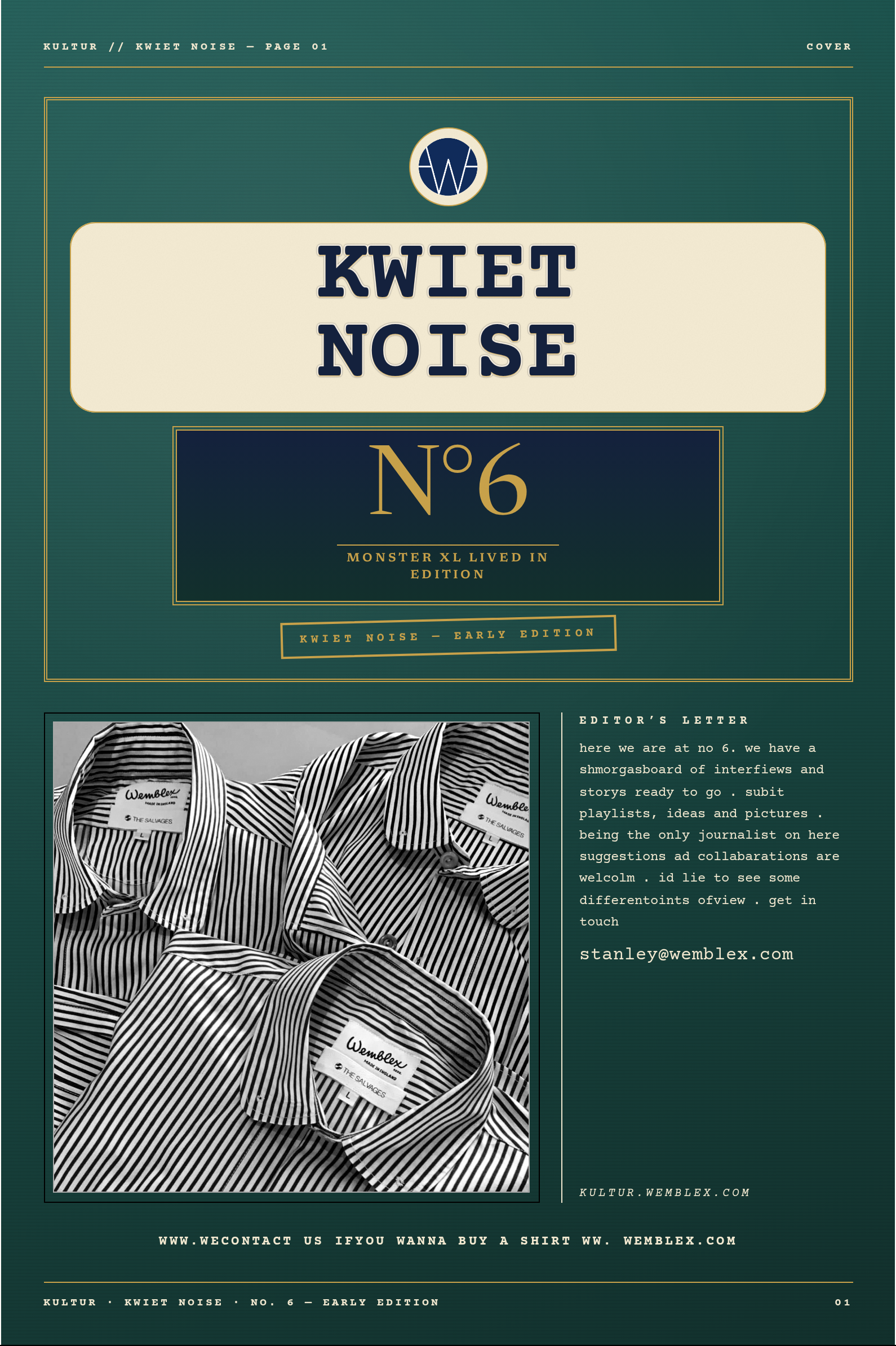 Kwiet Noise No. 6 — early edition cover