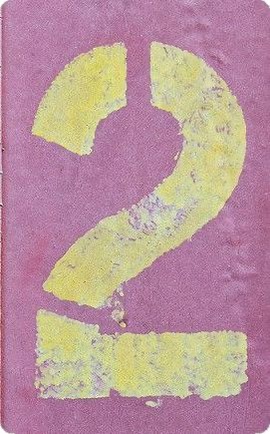 Hand-cut stencil numeral two